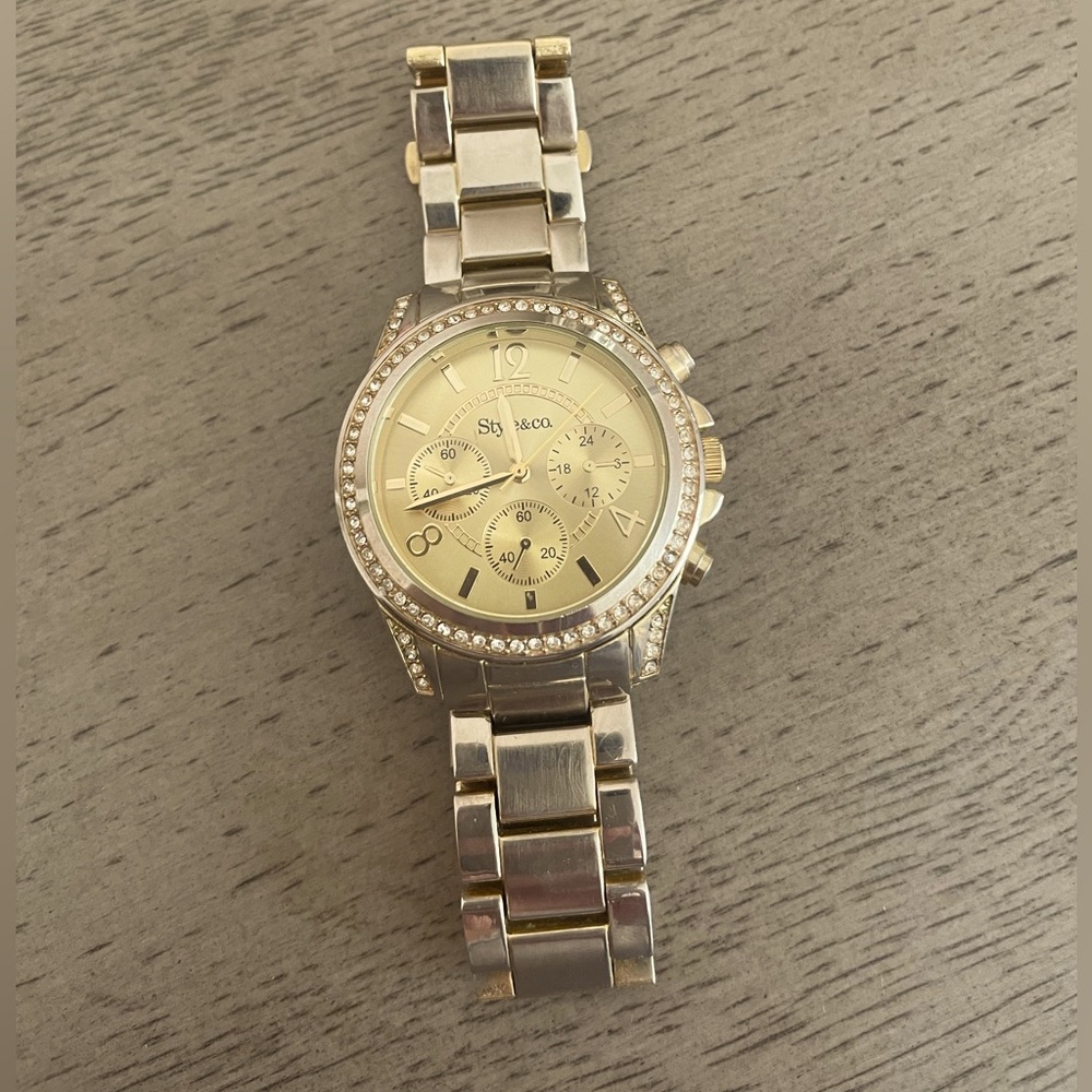 Style & Co. gold fashion watch